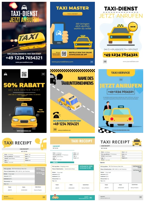 Bearbeite ein Taxi Design
