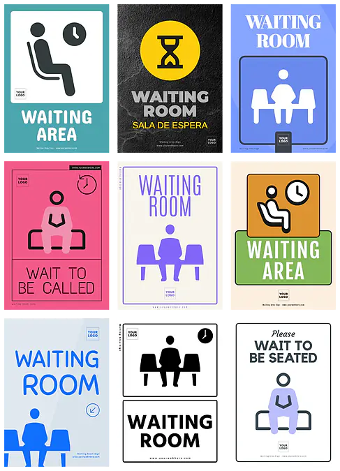 Printable Waiting Area Sign Templates