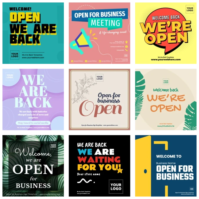 free-printable-we-are-back-signs for Free Printable Signs For Business Free Printable We Are Back Signs for Free Printable Signs For Business