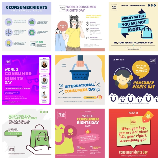 World Consumer Rights Day Poster Templates