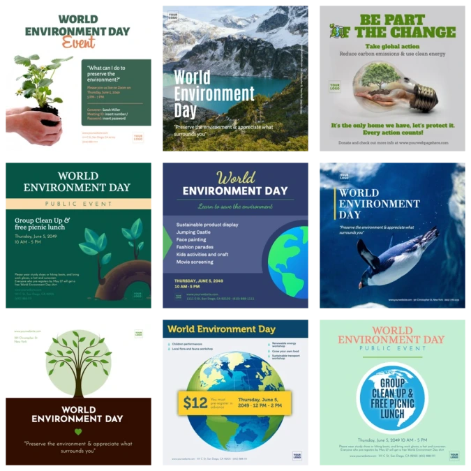 Edit a World Environment Day template