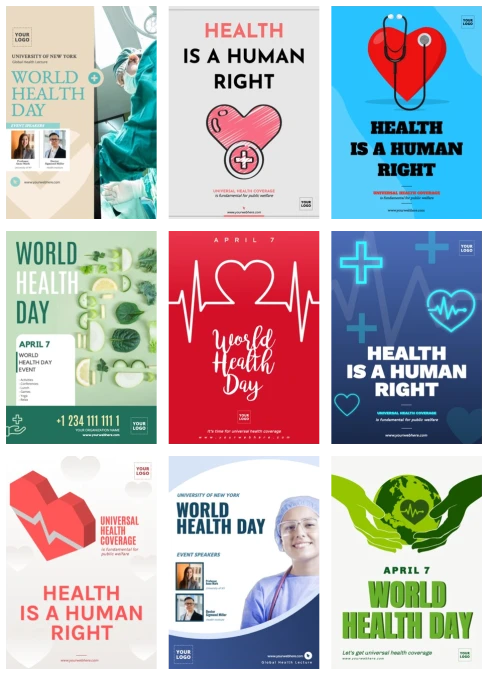Edit a design for World Health Day