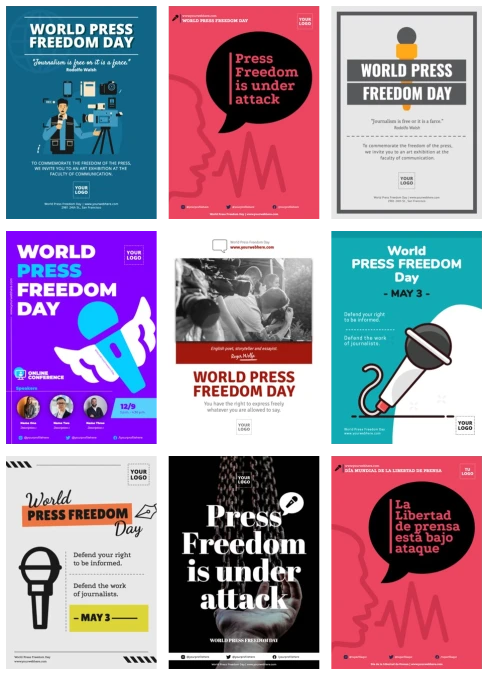 Edit a World Press Day banner