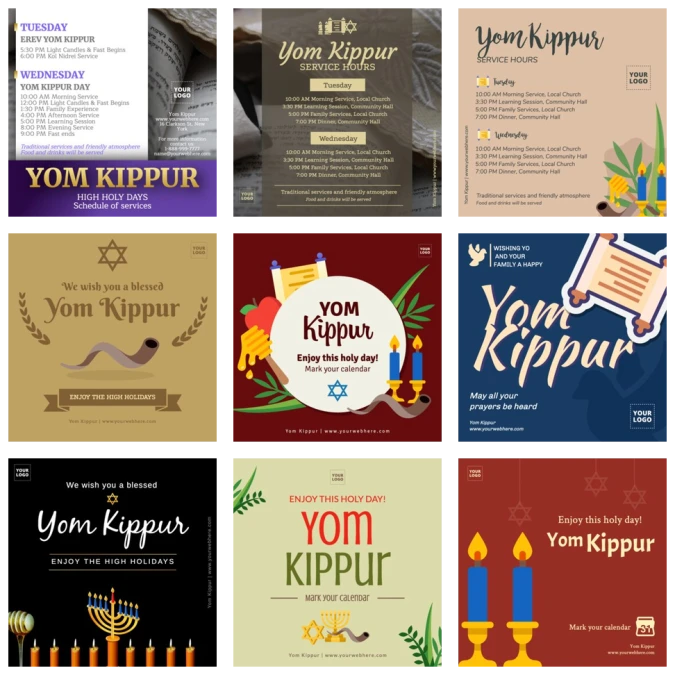 Edit a Yom Kippur poster
