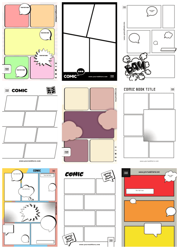 Een stripboek sjabloon bewerken