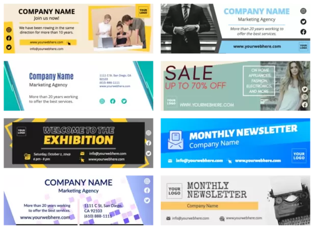 Customize email header templates