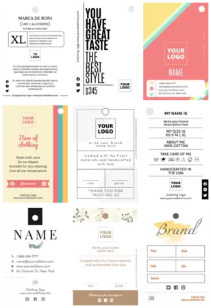 Edita una etiqueta de ropa