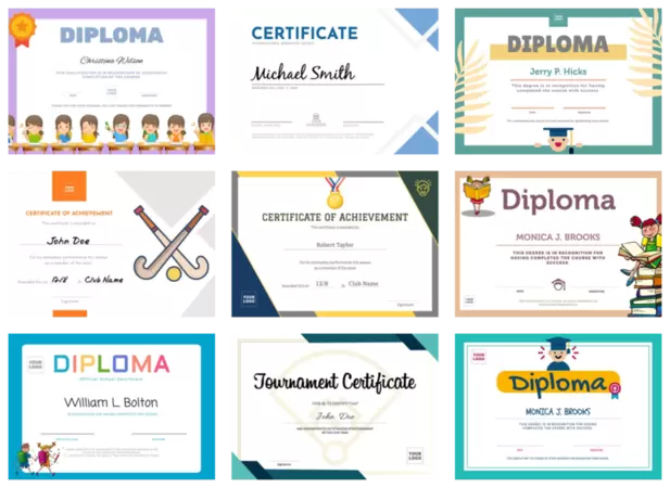 Gestaltung meines Zertifikates oder Diploms