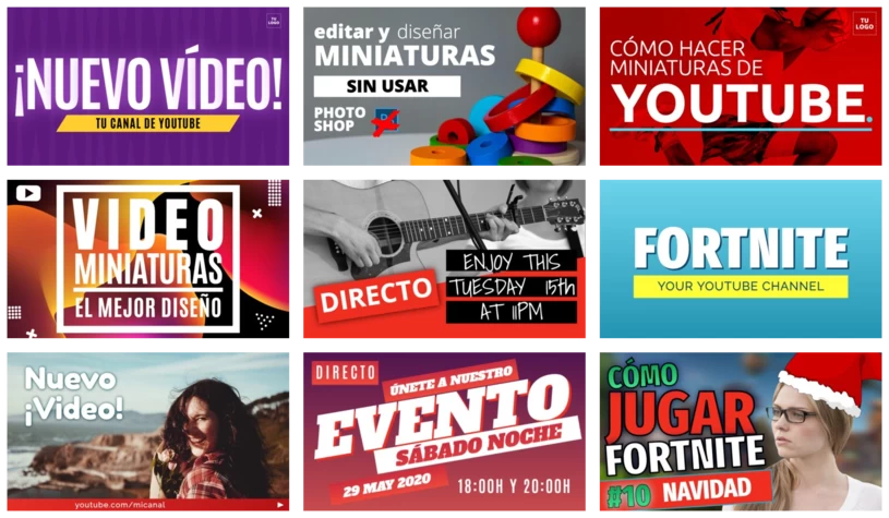 Crea una miniatura de Youtube