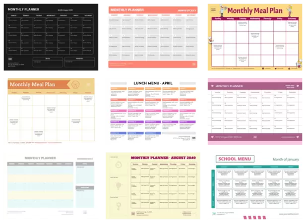 Edit a monthly planner