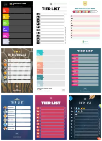Modifier un modèle vierge de Tier List