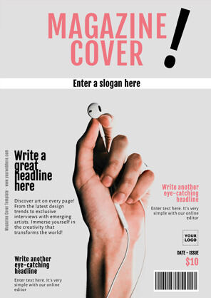 Magazine cover design templates free download