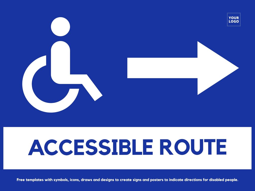 Signage posters for people with disabilities