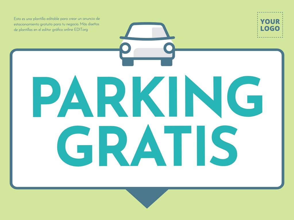 Plantillas de parking gratuito editables online