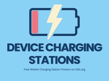 Cell Phone Charging Station Signs