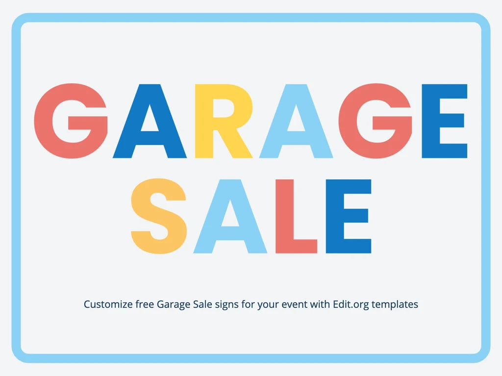 Edit a Garage Sale sign