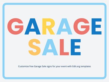 Free Garage Sale Poster Templates