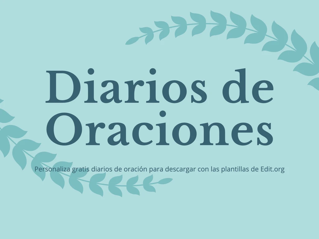 Edita un Diario de Oración