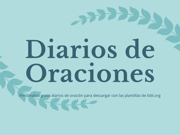 Crea tu Diario de Oración para imprimir