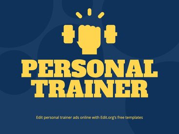 Editable Personal Trainer Ad Templates