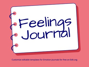Editable Feelings Journal Templates