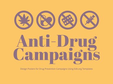 Free Editable No Drugs Posters