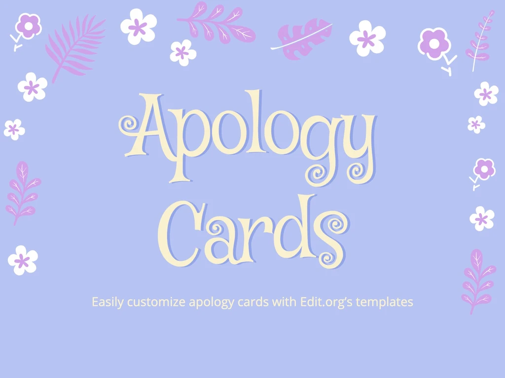 Edit a Creative Sorry Card