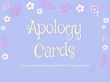Editable Sorry Card Templates