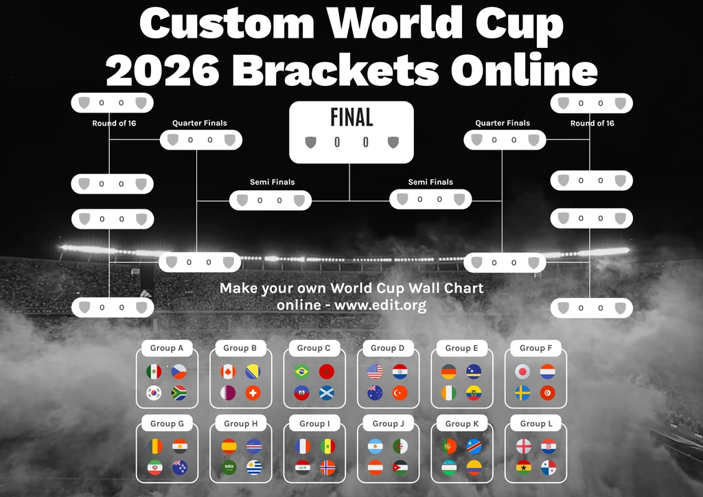 Custom World Cup 2026 Brackets Online