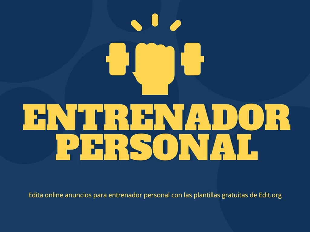 Edita un cartel de Entrenador Personal