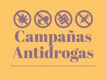 Carteles de No a las Drogas para editar