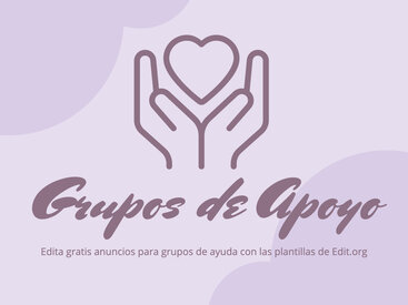 Crea carteles para Grupos de Apoyo gratis