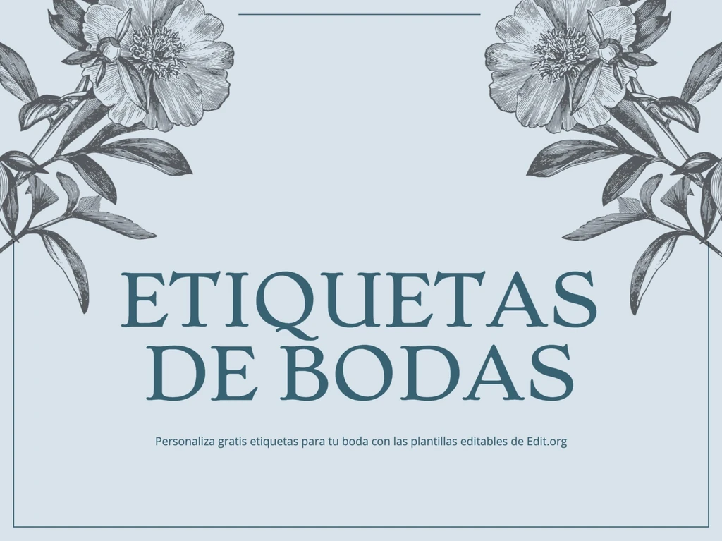 Edita una etiqueta de boda