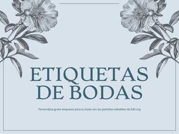 Plantillas de Etiquetas de Boda para editar