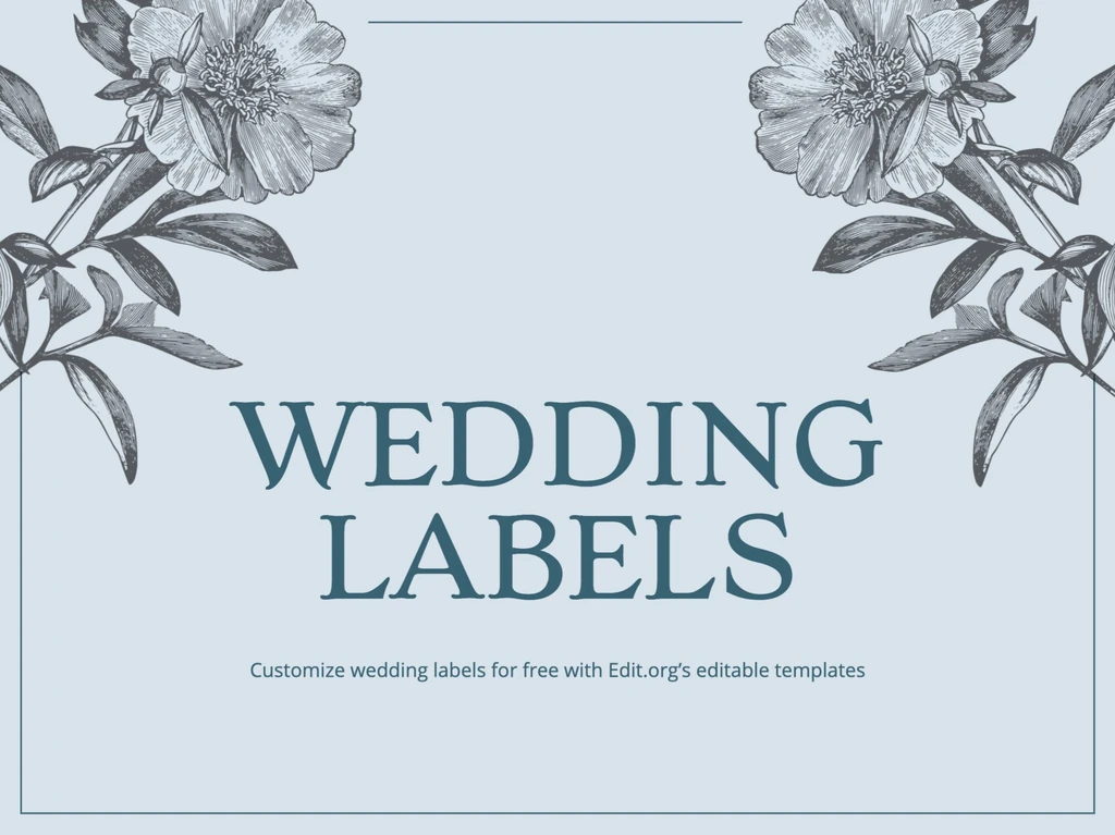 Edit a Wedding Label
