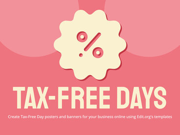 Tax-Free Day Banner Templates