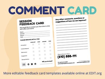 Customize free feedback card templates online